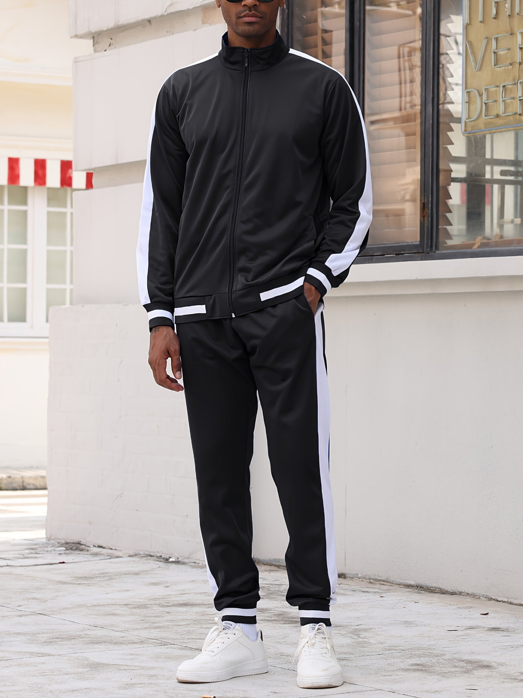 Herren-Trainingsanzug | Sportlich & Modern | Lässiger Stil & Kontrastdesign