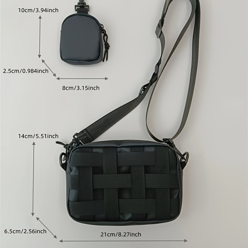 Herren-Umhängetasche | Kompakte Crossbody- & Handytasche | Leicht und reisefähig | Schwarz