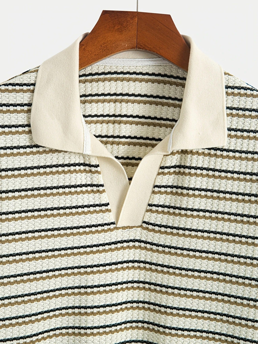Herren-Poloshirt | Gestreiftes Strickhemd | Bequem & Atmungsaktiv | Sommer