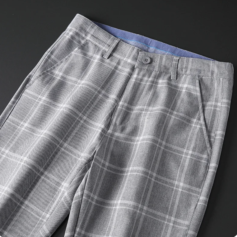 Einzigartige und stilvolle Herren Karo-Stretch-Hose mit elegantem Komfort | Dex