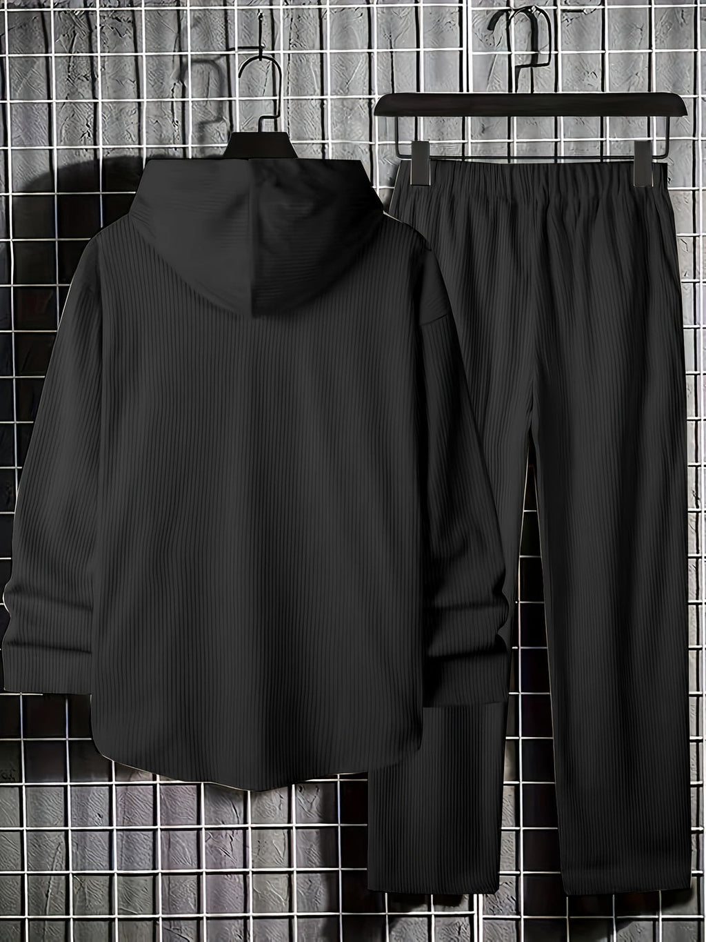 Herren Cord-Kapuzenpulli & Sweatpants Set | Warm & Bequem | Herbst/Winter