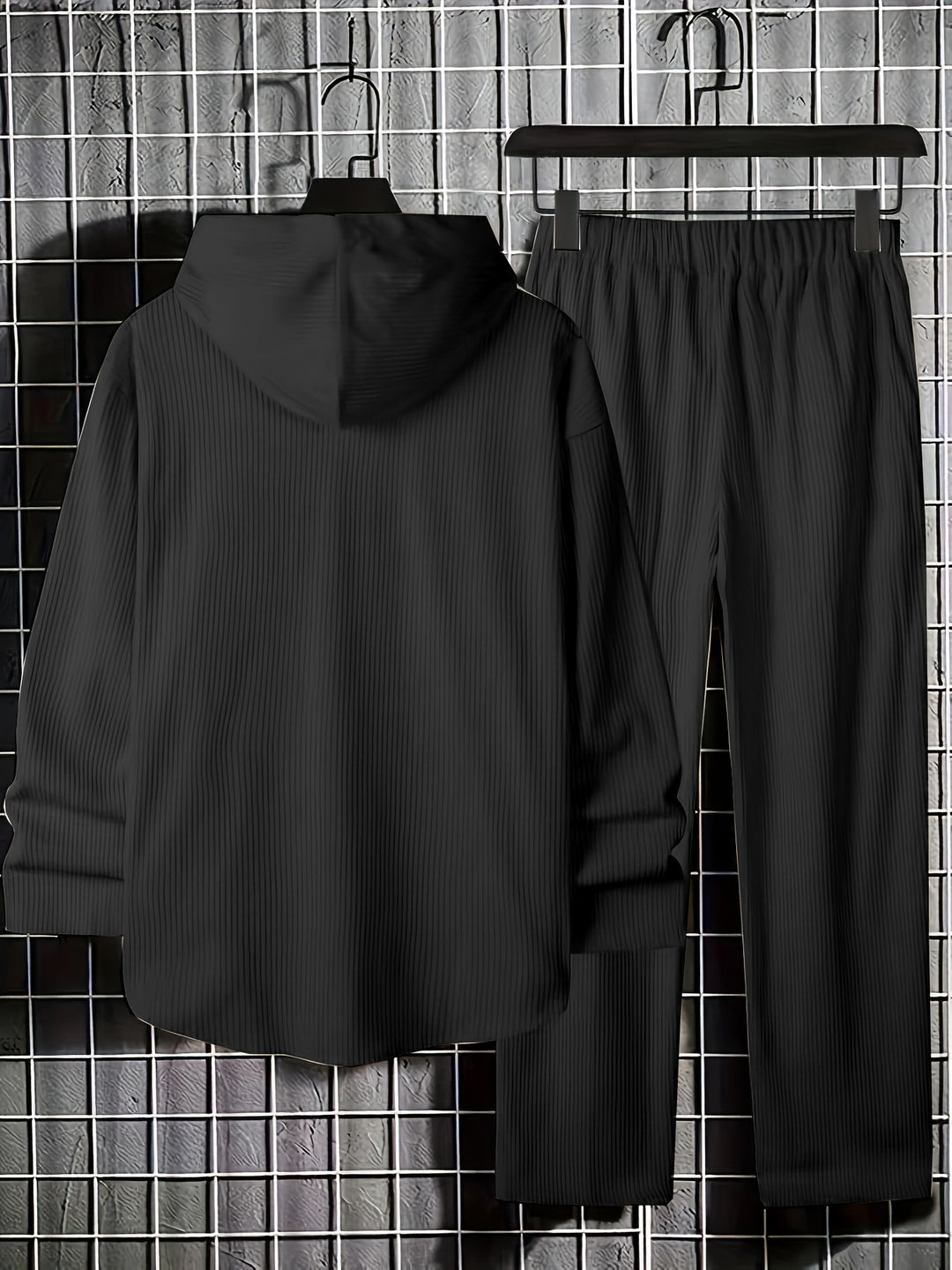Herren Cord-Kapuzenpulli & Sweatpants Set | Warm & Bequem | Herbst/Winter