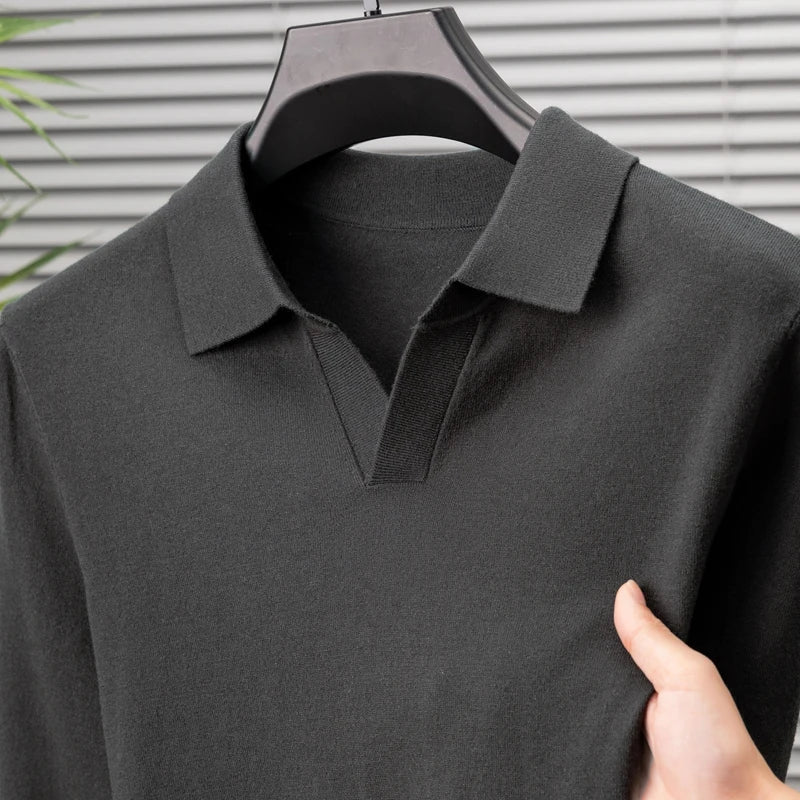 Hochwertiges, luxuriöses Herren-Poloshirt aus Wolle für vielseitige Eleganz und zeitlosen Stil | Beau