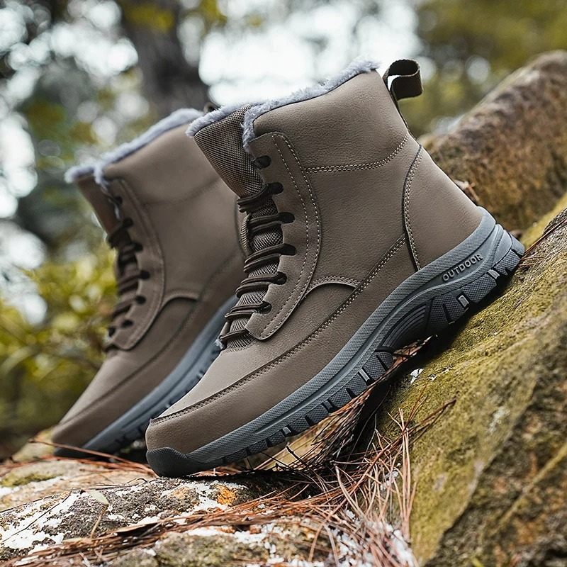 Wasserdichte Winterstiefel für Männer mit Fleecefutter und rutschfester Sohle für ultimative Wärme und Komfort | Olaf