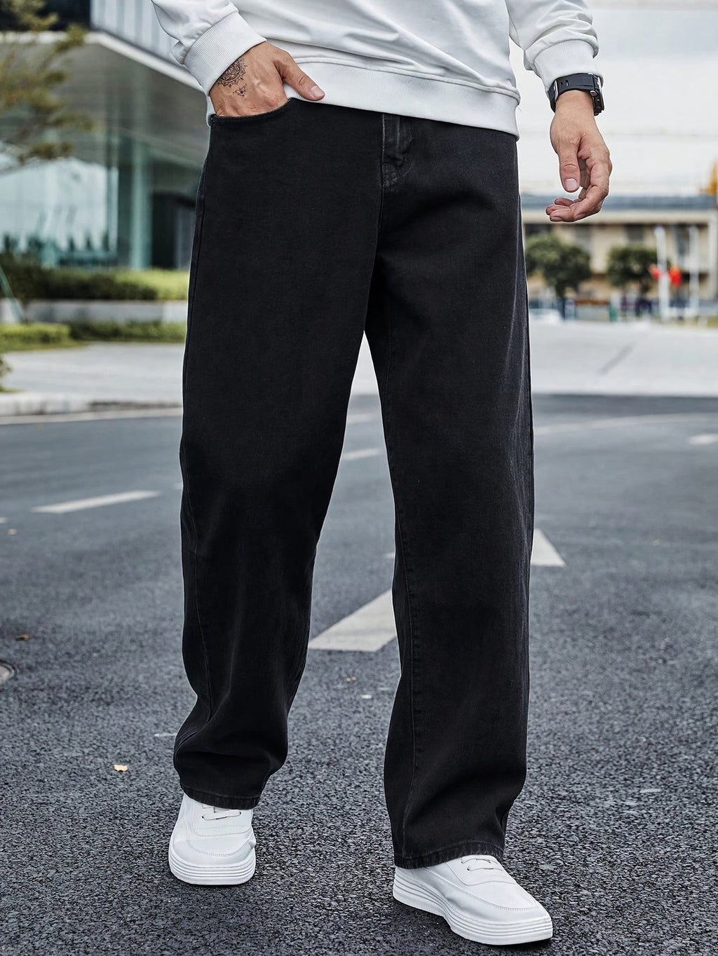 Stylische Retro-Hose mit geradem Bein für Männer mit trendigem Design | Jack