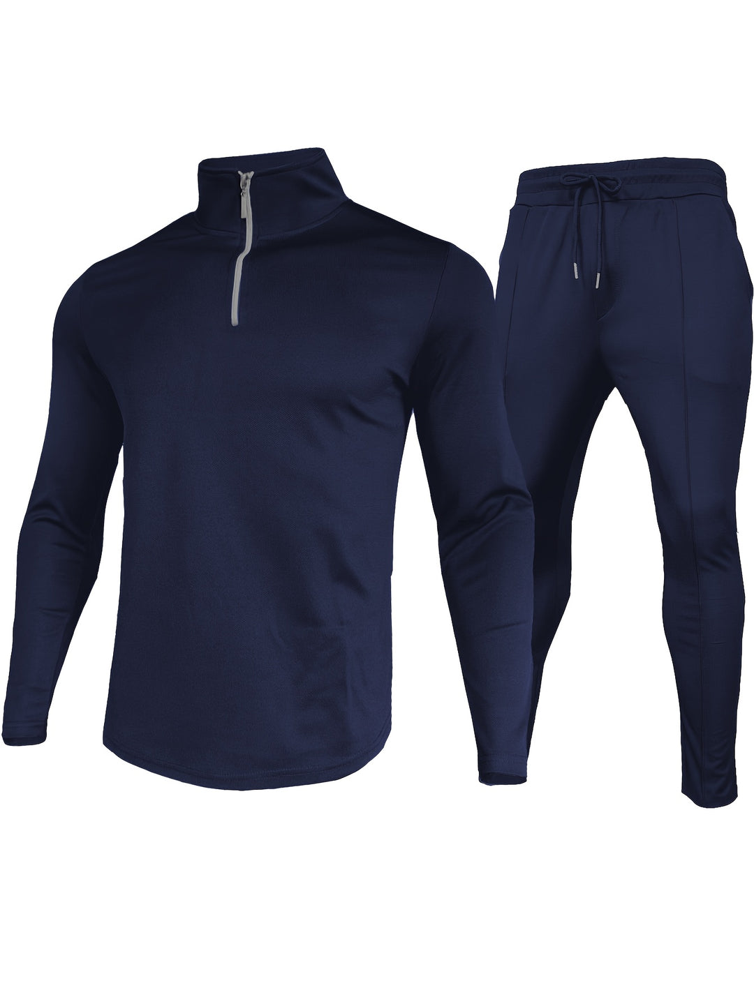 Herren 2-tlg. Outfits | Quarter Zip Pullover & Jogginghosen Set | Für Outdoor & Sport