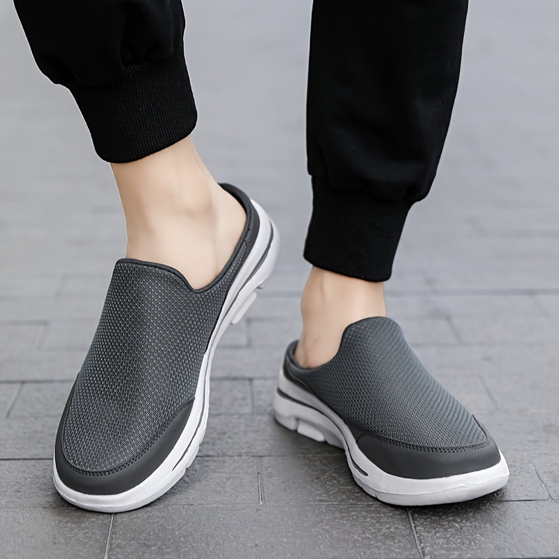 Herren-Einstiegs-Sneaker | Leichtes & atmungsaktives Mesh | MD-Sohle | Marineblau mit orangen Akzenten