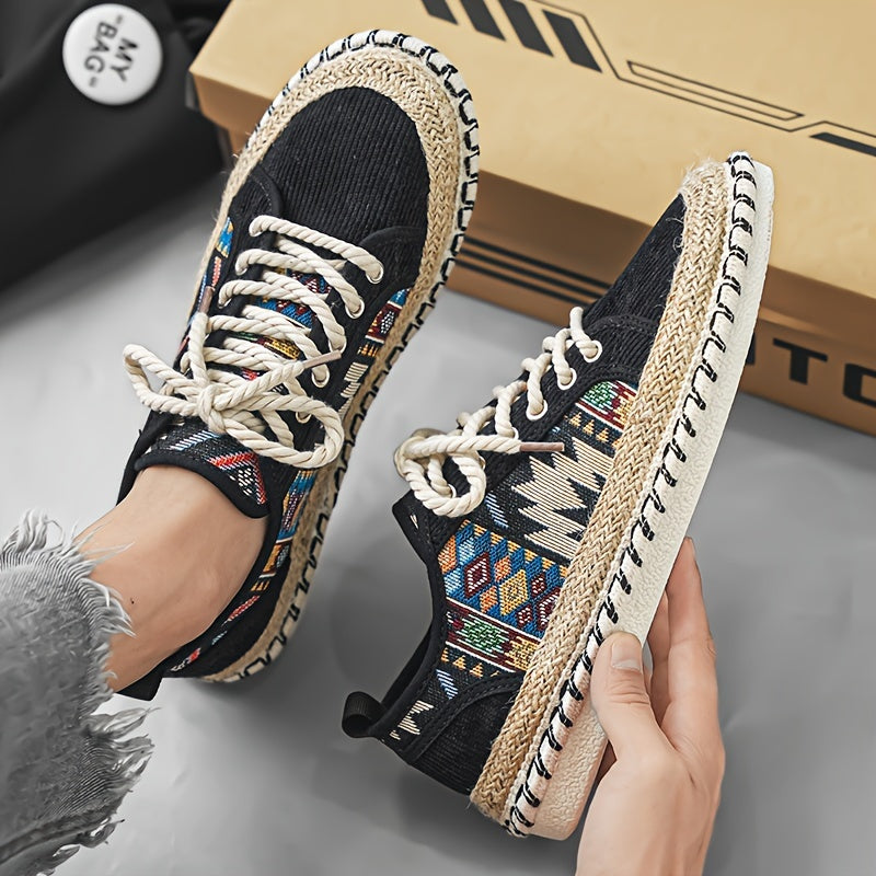 Herren Espadrille Sneakers | Bohemian Style | Atmungsaktiv & Vintage Look