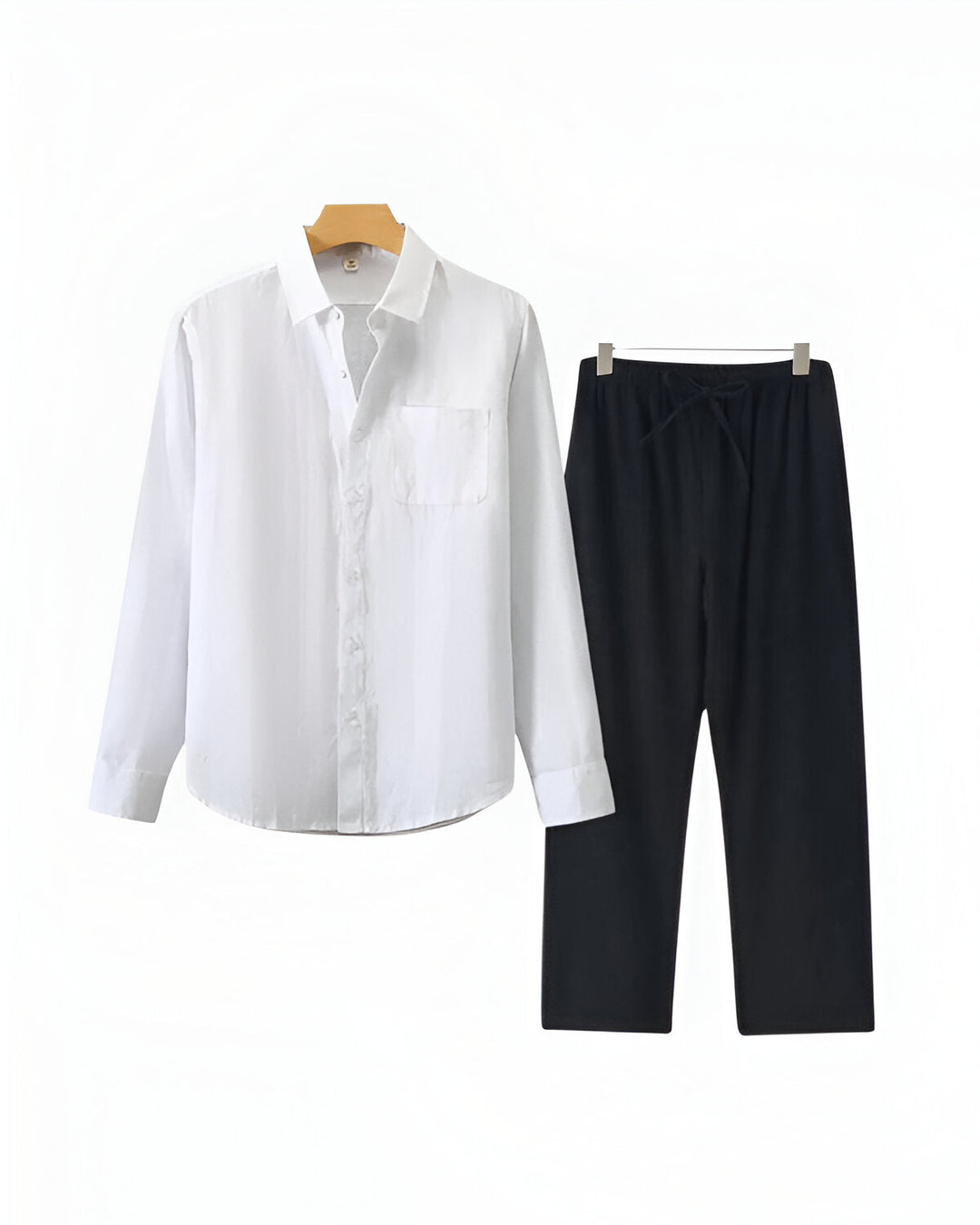 Leinen-Outfit für Männer | Lässige Eleganz | Atmungsaktives Hemd & Entspannte Hose