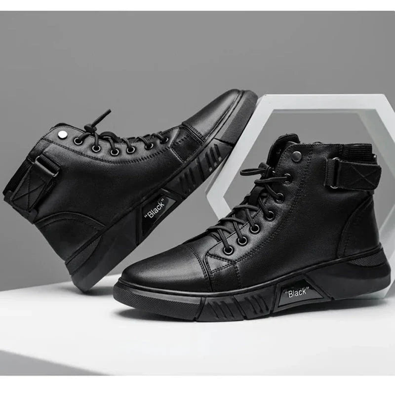 Schlanke Lederschuhe mit modischem Design und bequemer Passform für Männer | Kevin