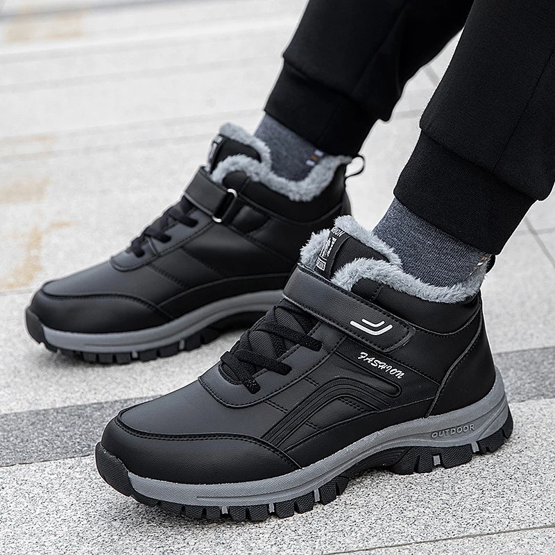 Wasserdichte Winterstiefel für Männer mit Fleecefutter und Klettverschluss | Finn