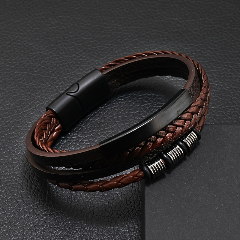 Herrenarmband | Vintage Handwoven | Mehrlagig & Magnetverschluss
