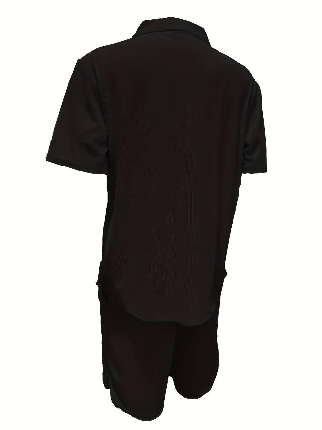 Herrenanzug-Set | Kurze Ärmel & Hose mit Kordelzug | Leicht & atmungsaktiv | Polyester