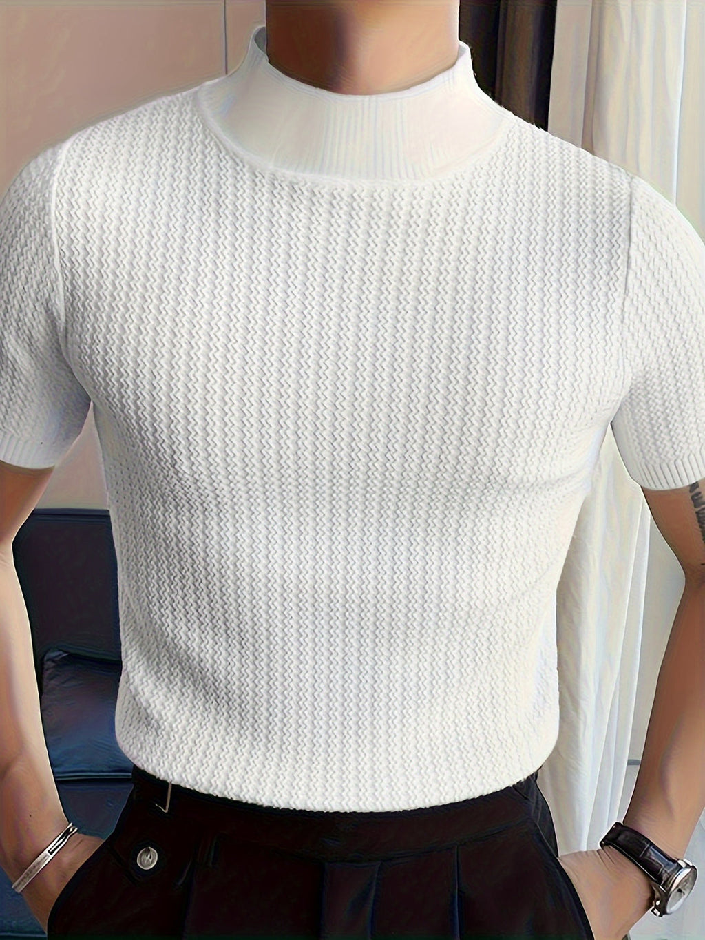 Herren-T-Shirt | Einfarbig & gestreift | Lässiger Komfort | Baumwollmischung
