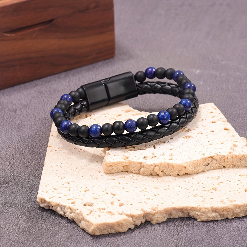 Herrenarmband | Doppellagiges Kunstleder | Modern & Stylisch