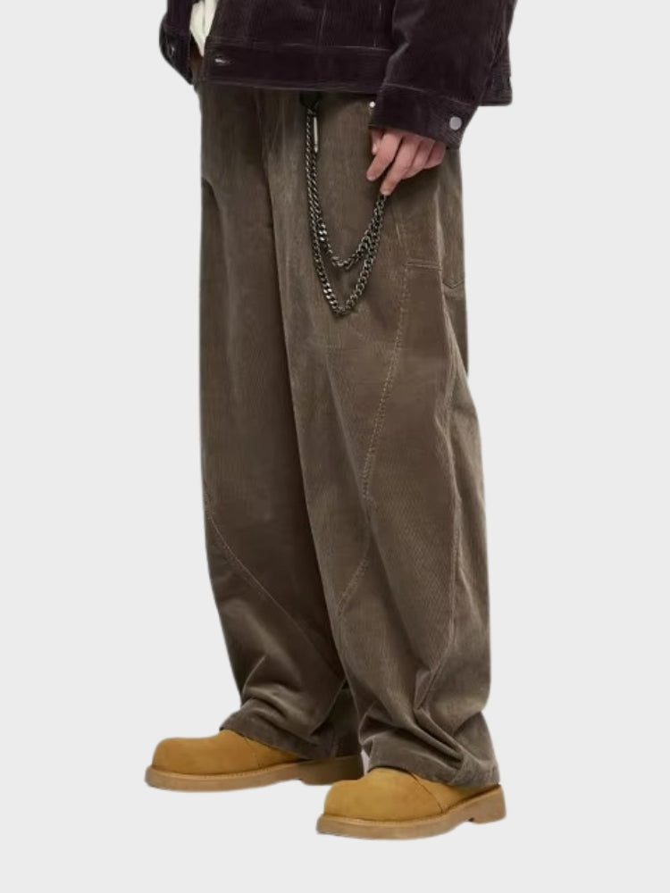 Lässige übergroße Cordhose für Männer mit entspannter Passform und modernem Stil | Tim
