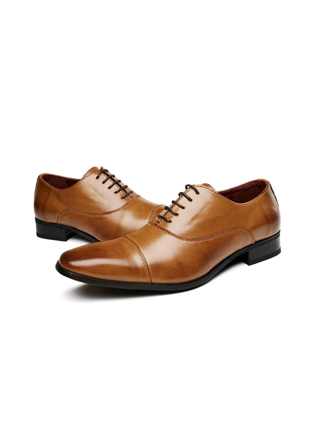Herrenschnürschuhe | Echtes Leder | Polierte Oberfläche & Klassisches Design | Formell & Bequem