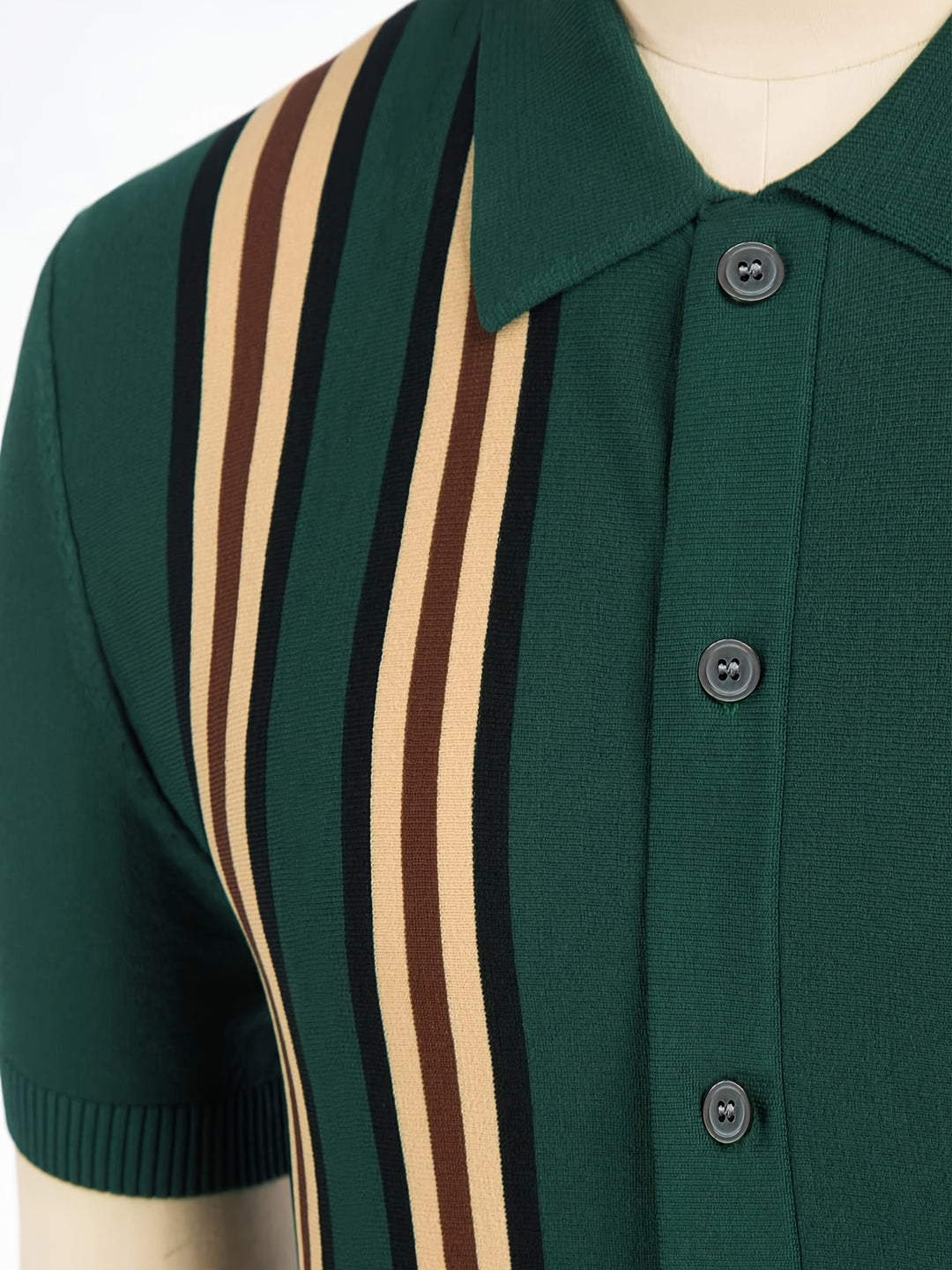 Herren-Poloshirt | Vintage Striped | Slim Fit & Stretch | Casual & Golf