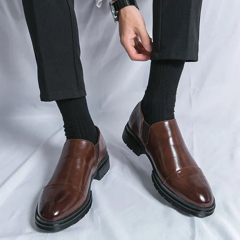 Herren Slipper | Echtes Leder | Elegantes Finish | Klassisches Design
