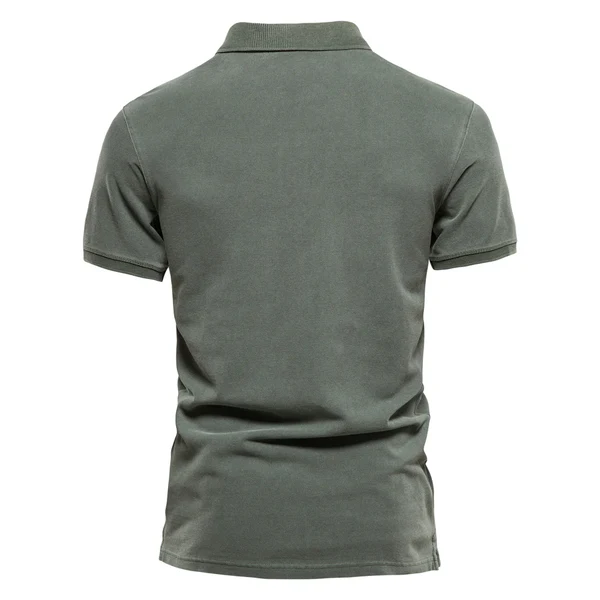 Herren-Poloshirt | Atmungsaktive Baumwolle | Casual & Golf | Unifarben | Kurze Ärmel