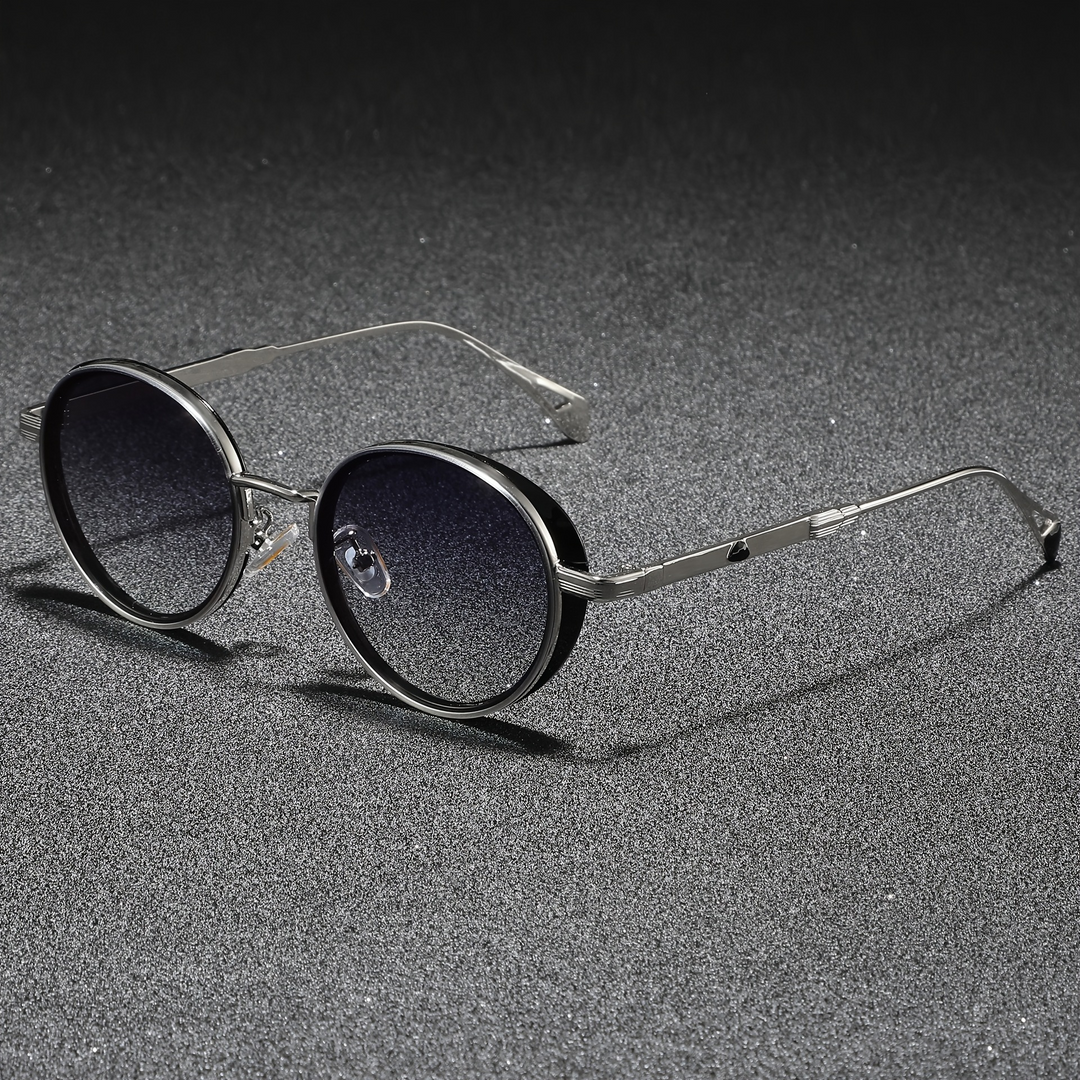 Herrensonnenbrille | Runde Form | 100% UV-Schutz | Zeitloses Design