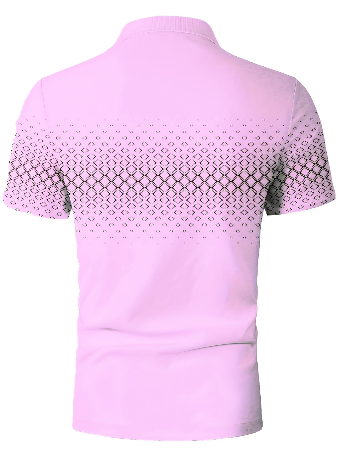 Herren-Poloshirt | Schwarzer Diamant-Print | Lässig & Bequem | Stretch-Gewebe