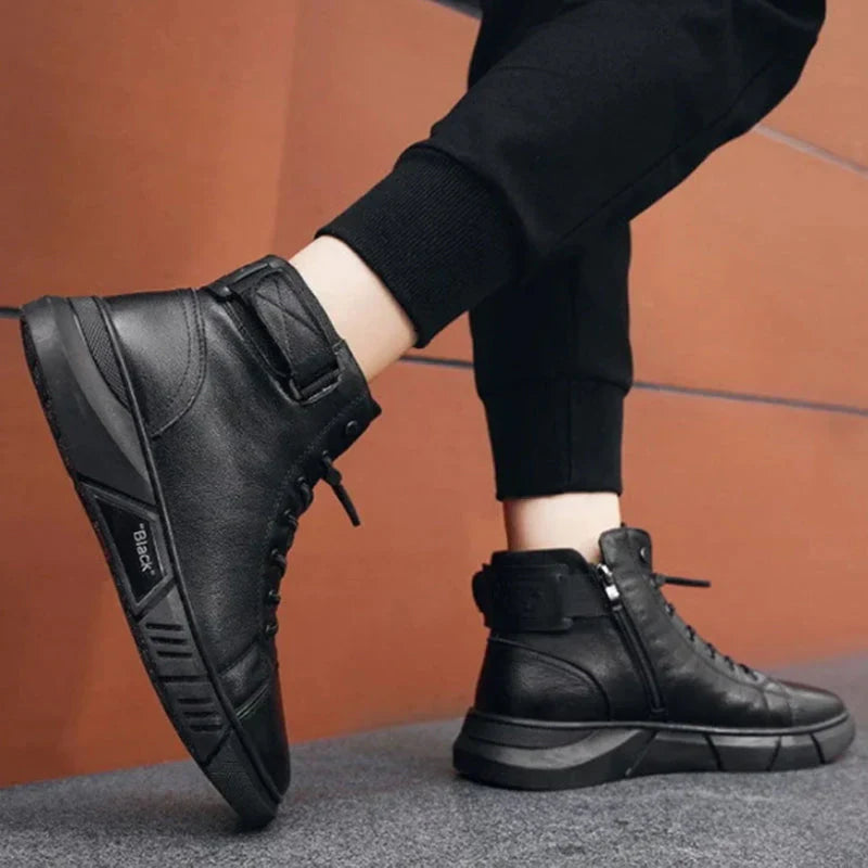 Schlanke Lederschuhe mit modischem Design und bequemer Passform für Männer | Kevin