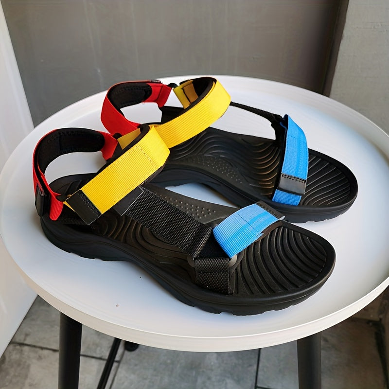 Herrensandalen | Offene Nase & Klettverschluss | Rutschfest & Leichtgewicht | Outdoor Summer Style