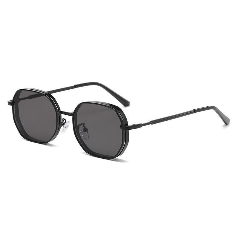 Herren Sonnenbrille | Sechseckiger Metallrahmen | Punk Style | Vintage & Einzigartig
