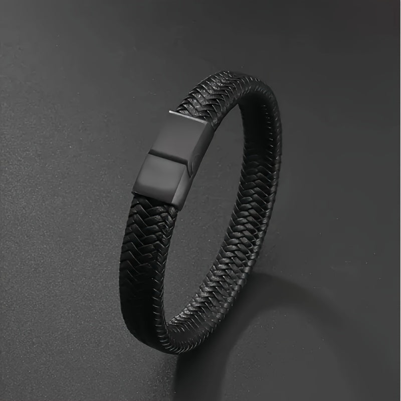 Herrenarmband | Vintage gewebtes Kunstleder | Magnetverschluss & Stylish