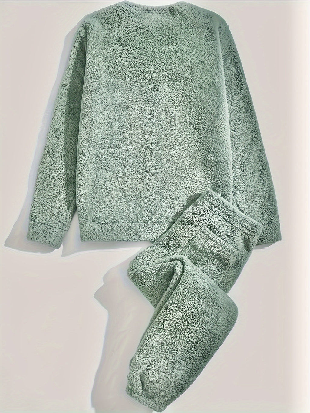 Herren-Winter-Set | Plüsch-Sweatshirt & Kordelzug-Hose | Warm & bequem