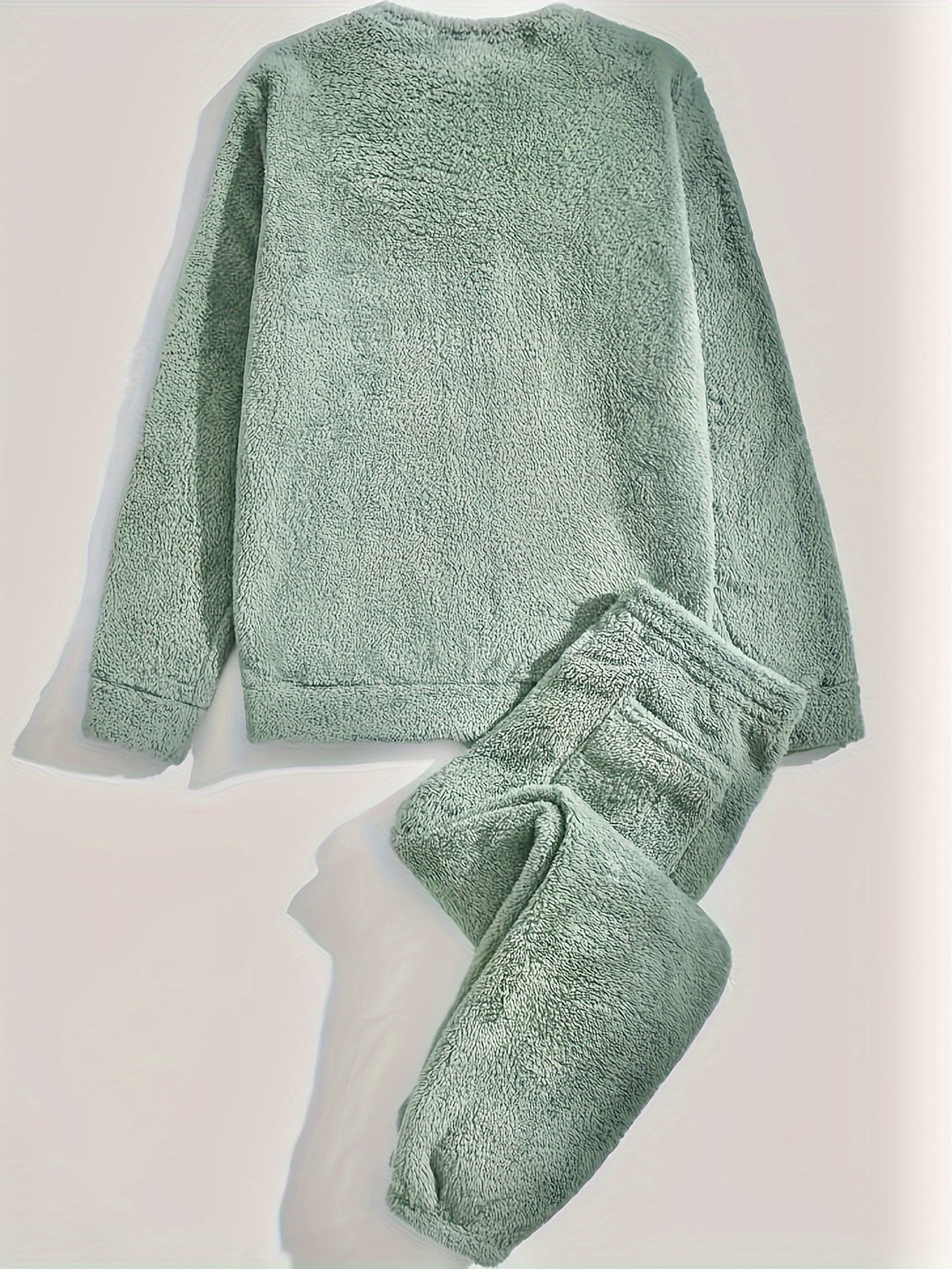Herren-Winter-Set | Plüsch-Sweatshirt & Kordelzug-Hose | Warm & bequem