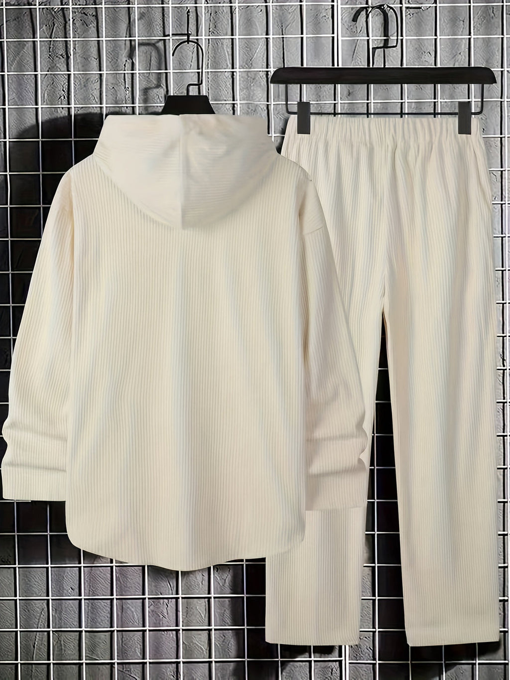 Herren Cord-Kapuzenpulli & Sweatpants Set | Warm & Bequem | Herbst/Winter