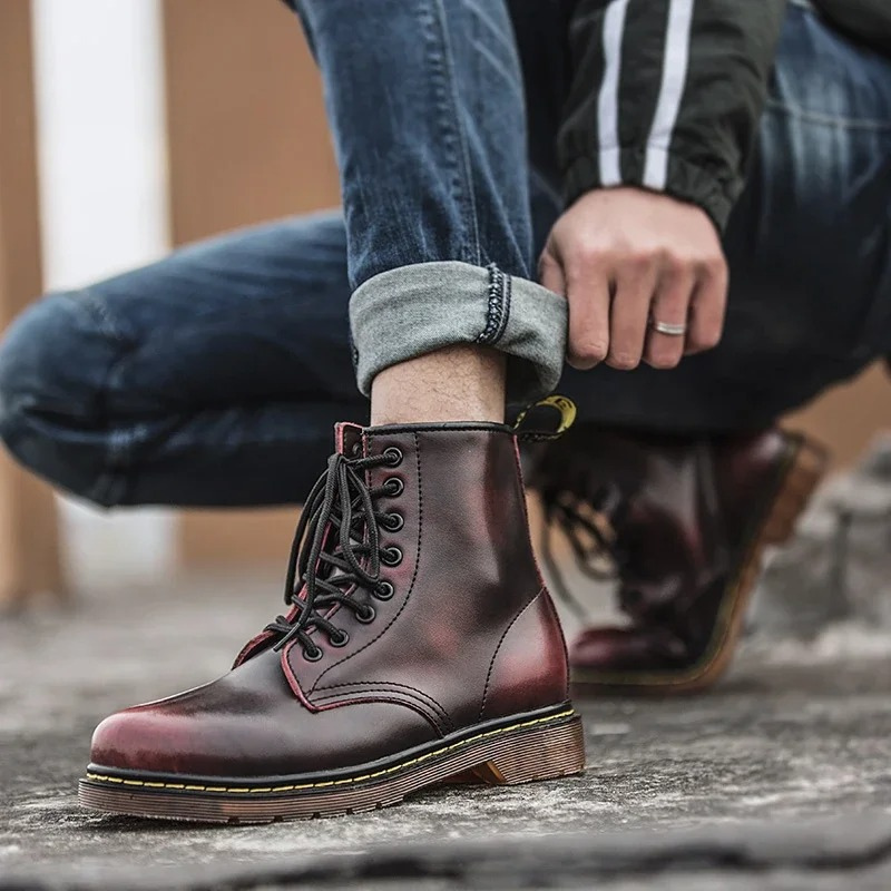 Strapazierfähiger Winterstiefel aus Leder zum Schnüren für Männer mit rutschfester Sohle und klassischer Eleganz | Jari