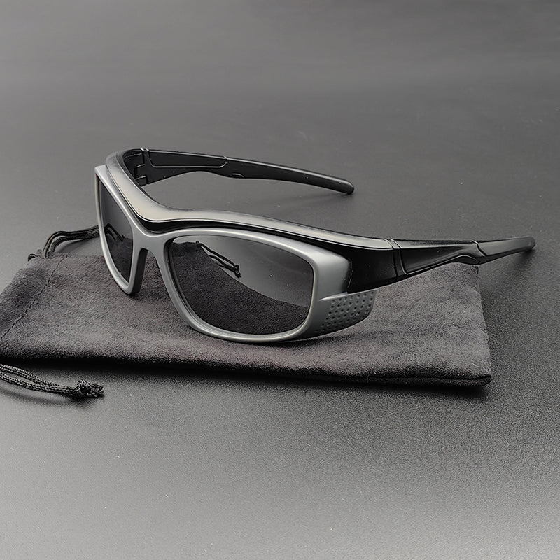 Sport-Sonnenbrille für Männer | Polarisierende Gläser | 100% UV-Schutz | Leichtes Plastik