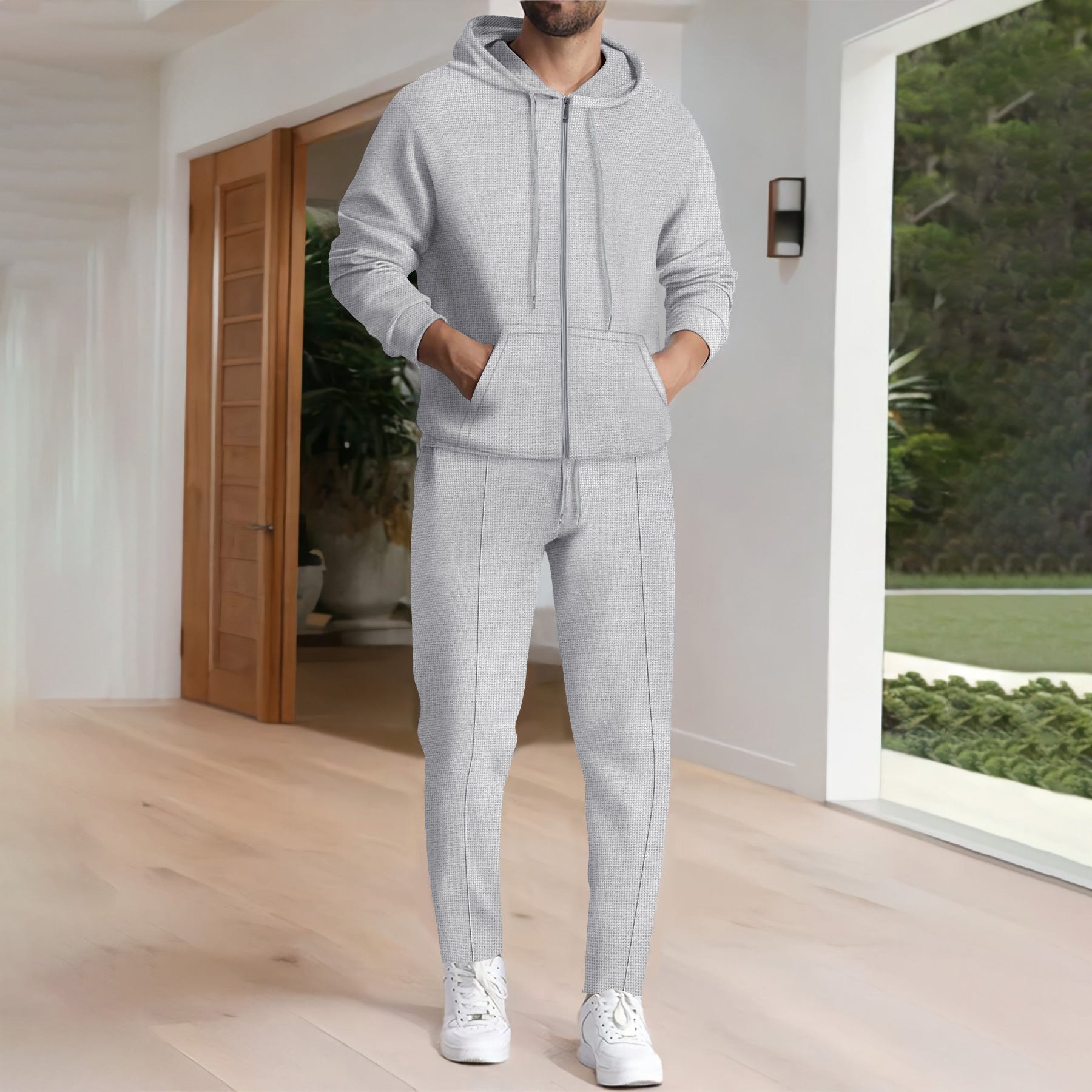 Modernes und luxuriöses Winter-Kapuzenpullover- und Hosenset für zeitlosen Komfort und einzigartigen Stil | Timo