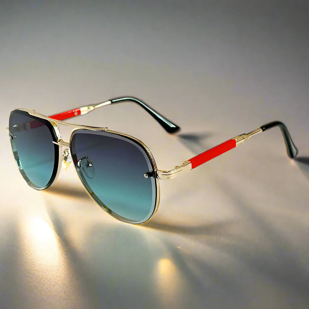 Herren-Sonnenbrille | Ovales Vintage-Design | Polarisierte Gläser & UV400 | Edelstahlrahmen