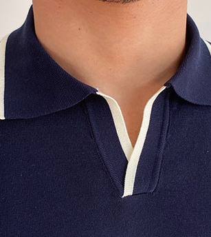 Herren-Poloshirt | Slim Fit & Ellbogenärmel | Woll-Look & Sportlich | Klassischer Polokragen
