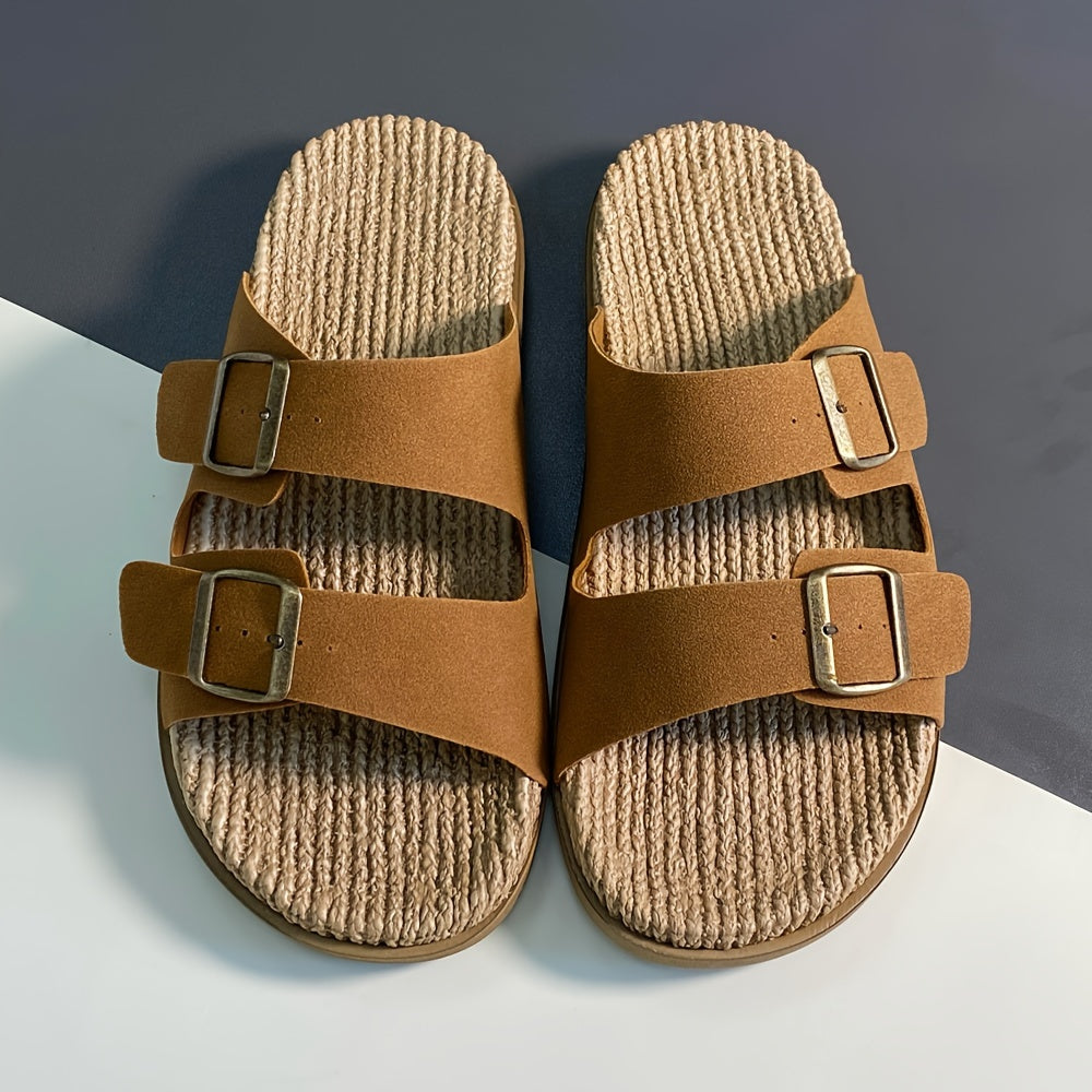 Herrensandalen | Offene Zehe & Schnalle | Atmungsaktiv & Rutschfest | EVA-Sohle für Strand & Wasser