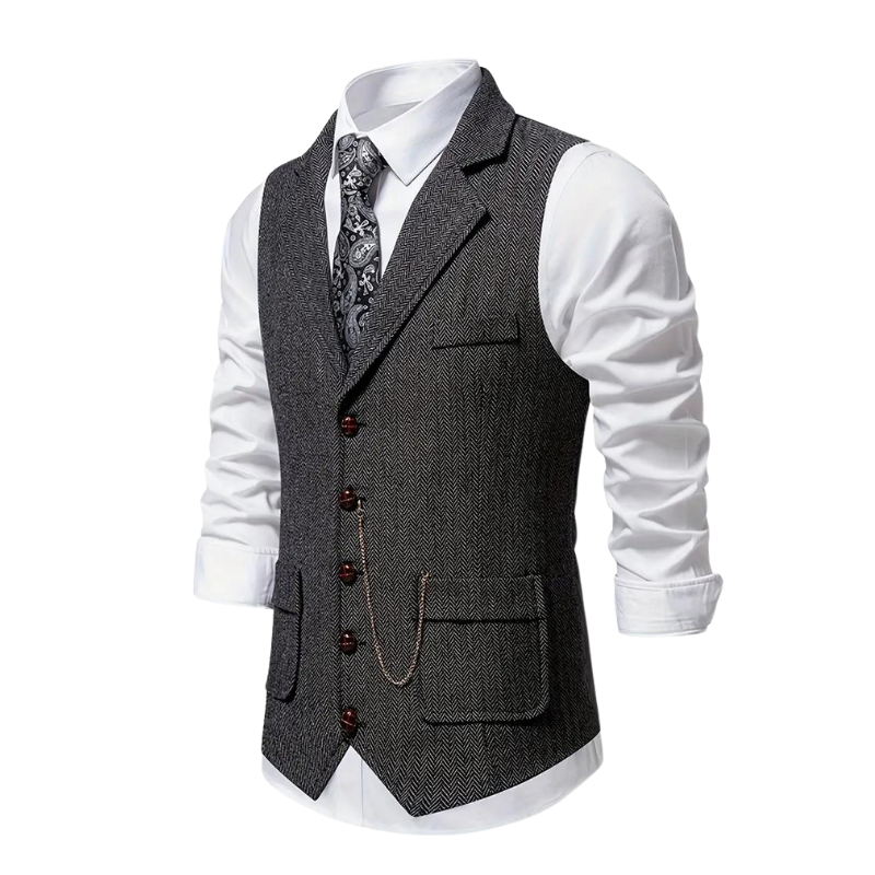 Elegante Vintage-Herrenstrickjacke mit klassischem Charme und zeitloser Raffinesse | Morris