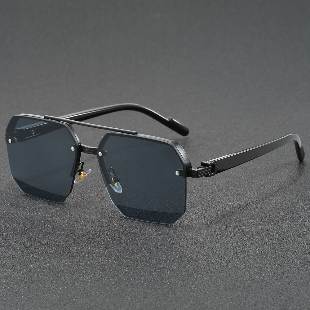 Halbumrandete Brille | Stilvoll & leicht | Zinklegierung & PC-Glas