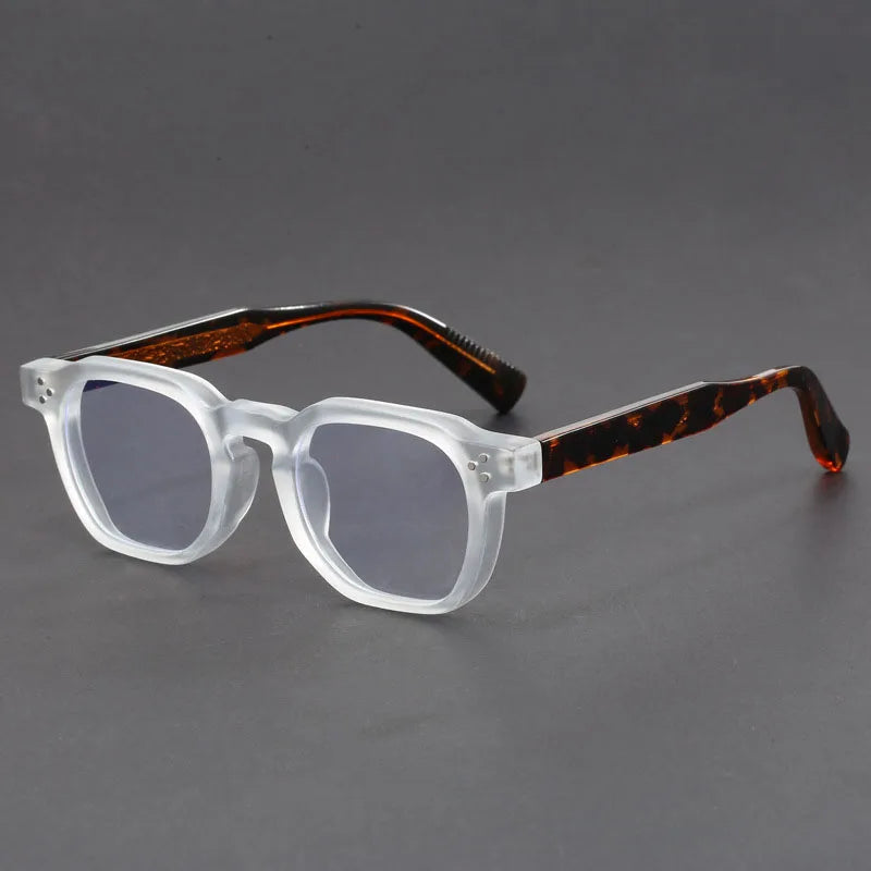 Herren-Sonnenbrille | Dicke rechteckige Form | Handgefertigtes Acetat | UV400 & verstärkte Scharniere