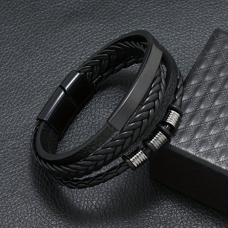 Herrenarmband | Vintage Handwoven | Mehrlagig & Magnetverschluss
