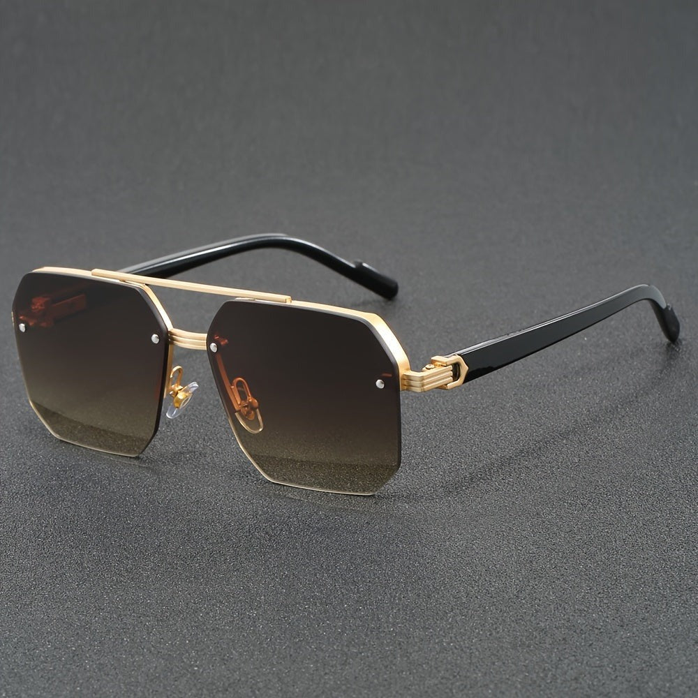 Halbumrandete Brille | Stilvoll & leicht | Zinklegierung & PC-Glas