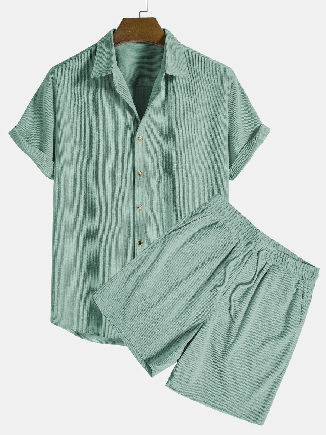 Herren-Sommer-Set | Kurzarm-Shirt & Shorts | Atmungsaktiv & leicht | Polyester