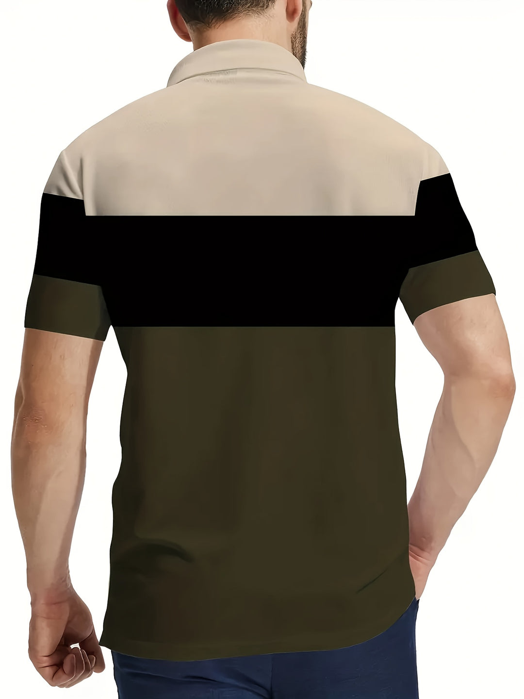 Herrenhemd | Polo mit Alloverdruck | Kurze Ärmel | Sommer