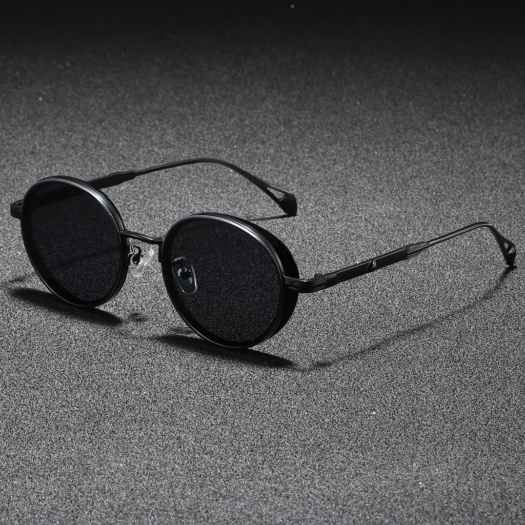 Herrensonnenbrille | Runde Form | 100% UV-Schutz | Zeitloses Design