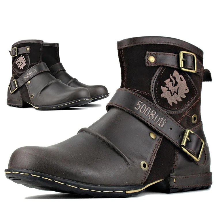 Robuste Vintage-Lederstiefel für Herren mit warmer Isolierung und zeitloser Haltbarkeit | Oscar