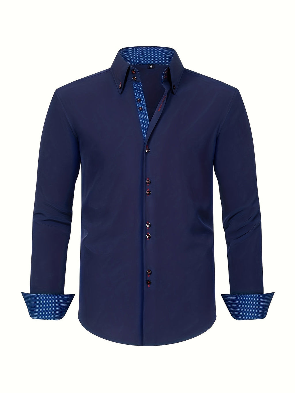 Herrenhemd | Double Row & Stretch | Hellblau & Kontrastmanschetten