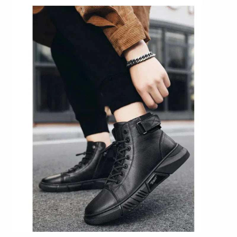 Schlanke Lederschuhe mit modischem Design und bequemer Passform für Männer | Kevin
